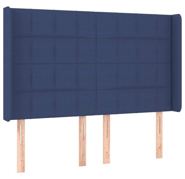 Testiera ad Orecchio Blu 147x16x118/128 cm in Tessuto