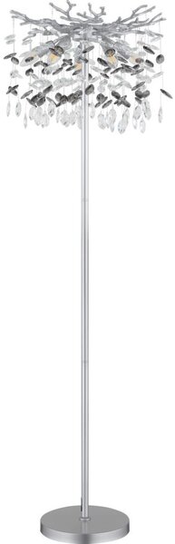 Globo 64138SS - Lampada da terra QUEENA 5xE14/40W/230V argento