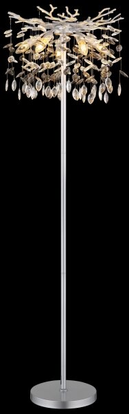 Globo 64138SS - Lampada da terra QUEENA 5xE14/40W/230V argento