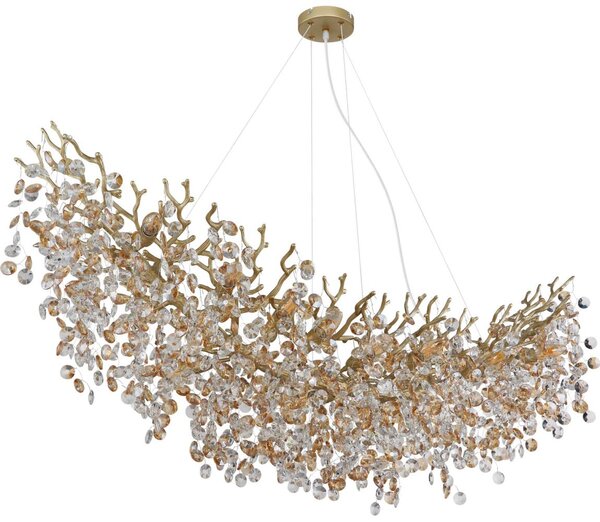 Globo 64138H4G - Lampadario a sospensione con cavi QUEENA 16xE14/40W/230V dorato