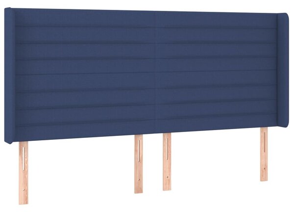 Testiera ad Orecchio Blu 183x16x118/128 cm in Tessuto