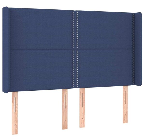 Testiera ad Orecchio Blu 147x16x118/128 cm in Tessuto
