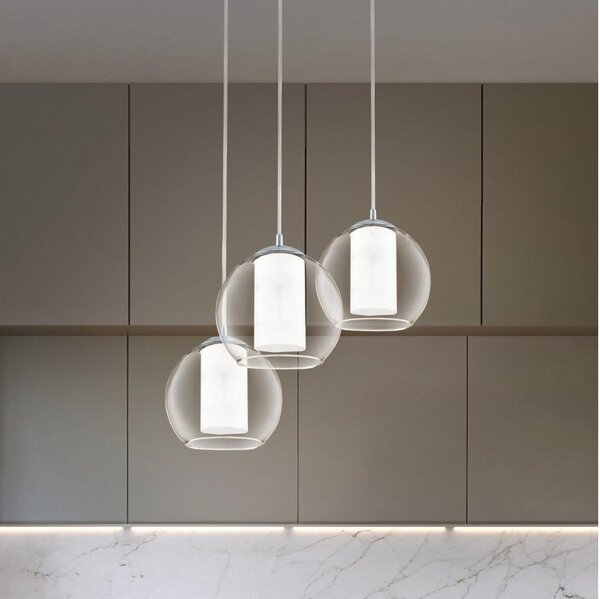 Eglo 92762 - Lampadario sospeso a cavo BOLSANO 3xE27/60W