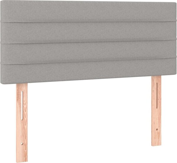 Testiera Grigio Chiaro 80x5x78/88 cm in Tessuto