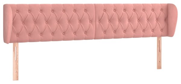 Testiera ad Orecchio Rosa 183x23x78/88 cm in Velluto