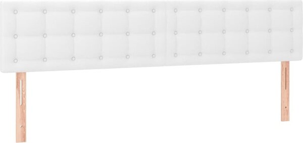 Testiera Bianca 200x5x78/88 cm in Pelle finta