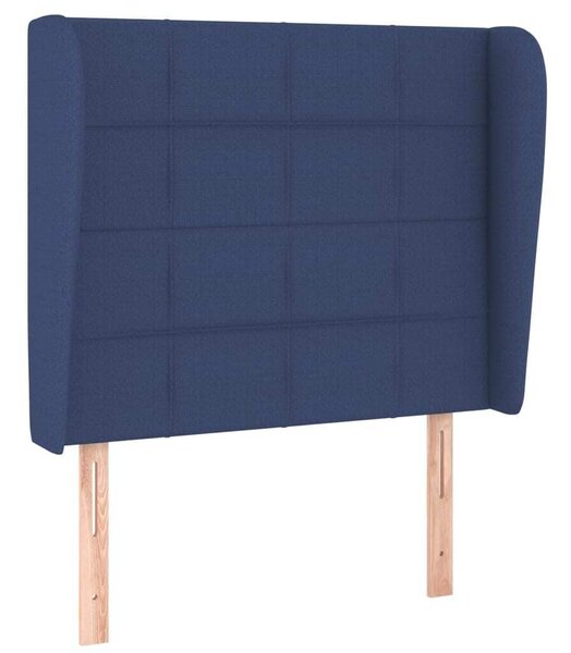 Testiera ad Orecchio Blu 103x23x118/128 cm in Tessuto