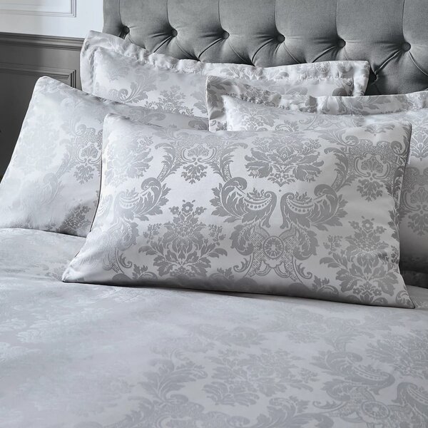 Biancheria da letto grigia Jacquard, 200 x 200 cm Damask Jacquard - Catherine Lansfield