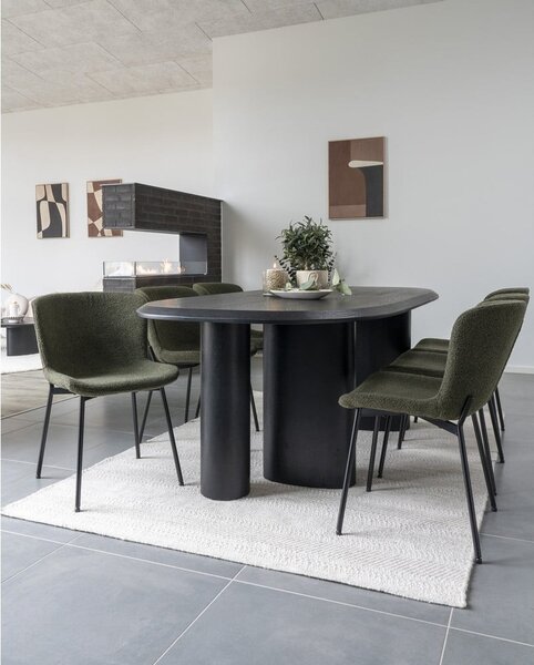 Tavolo da pranzo con piano effetto frassino 100x220 cm Tirano - House Nordic