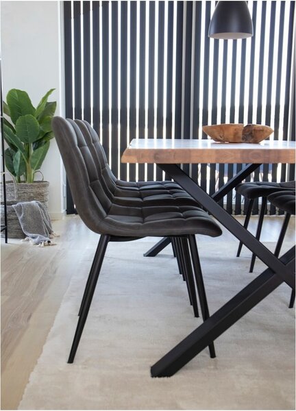 Sedie da pranzo in set grigio scuro 2 pz Moseby – Bonami Essentials