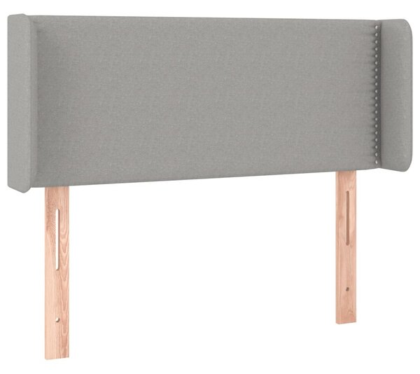 Testiera ad Orecchio Grigio Chiaro 93x16x78/88 cm in Tessuto