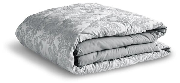 Copriletto grigio trapuntato Jacquard, 240 x 260 cm Damask Jacquard - Catherine Lansfield