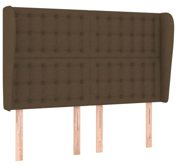 Testiera ad Orecchio MarroneScuro147 x 23 x 118/128cm inTessuto