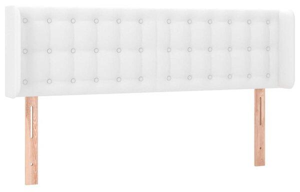 Testiera ad Orecchio Bianca 147x16x78/88 cm in Pelle finta