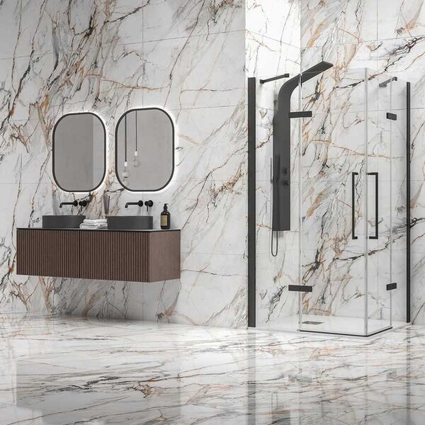 Kamalu box doccia 70x70 nero opaco doppio battente | kt1000n