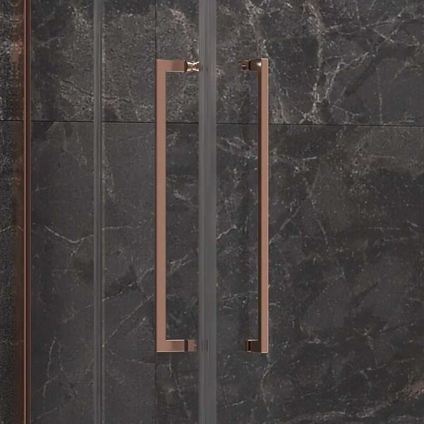 Kamalu box doccia 70x70 colore oro rosa battente | kt1000gr