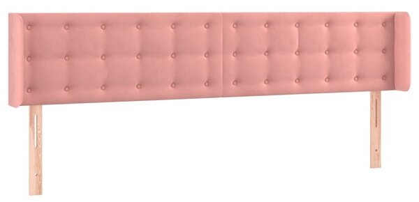 Testiera ad Orecchio Rosa 203x16x78/88 cm in Velluto