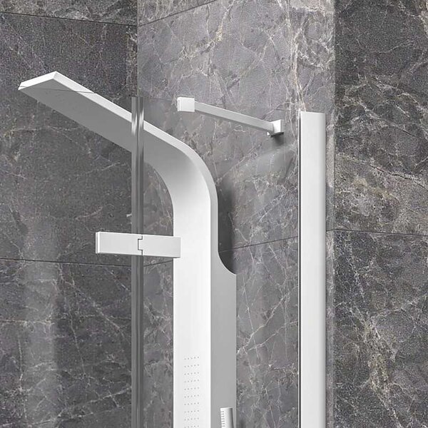 Kamalu box doccia 70x70 bianco opaco doppio battente | kt1000b