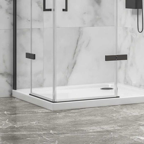Kamalu box doccia 70x70 colore gun metal battente | kt1000gm