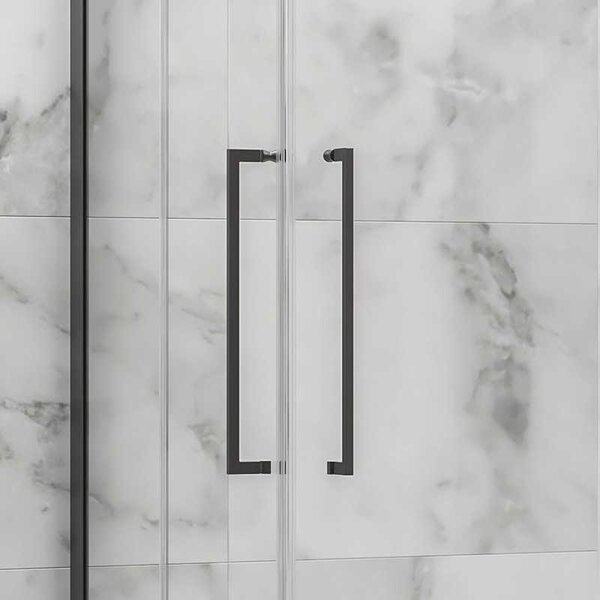 Kamalu box doccia 70x70 colore gun metal battente | kt1000gm
