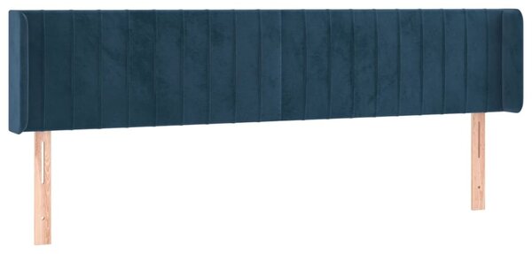 Testiera ad Orecchio Blu Scuro 183x16x78/88 cm in Velluto