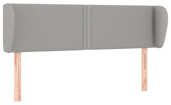 Testiera ad Orecchio Grigio Chiaro 147x23x78/88 cm in Tessuto