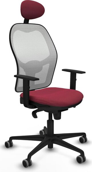 Sedia da ufficio con poggiatesta Jorquera Piqueras y Crespo 1D036G1 Rosso granato