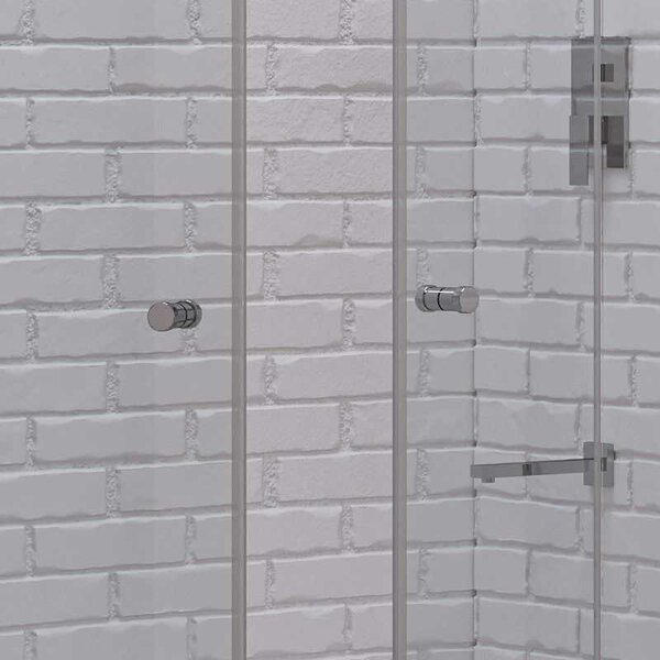 Kamalu porta doccia a doppio soffietto 110-113 cm | kam-ks700dc