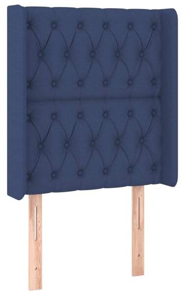 Testiera ad Orecchio Blu 83x16x118/128 cm in Tessuto