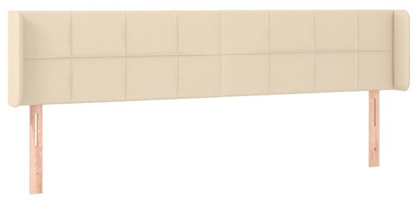 Testiera ad Orecchio Crema 163x16x78/88 cm in Tessuto