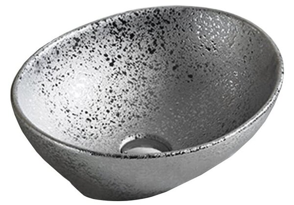Mexen Elza lavandino da appoggio 40 x 33 cm, argento - 21014052