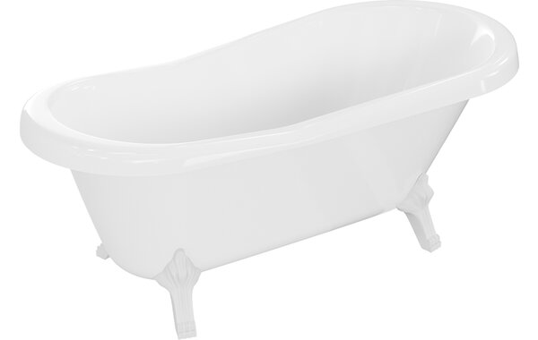 Mexen Retro vasca da bagno free-standing 150 x 73 cm, bianca, gambe bianche - 53251507300-20