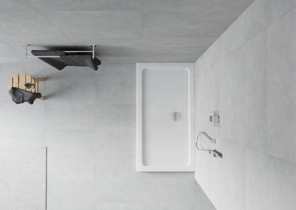 Mexen Flat piatto doccia rettangolare slim 120 x 70 cm, bianco, sifone cromato - 40107012