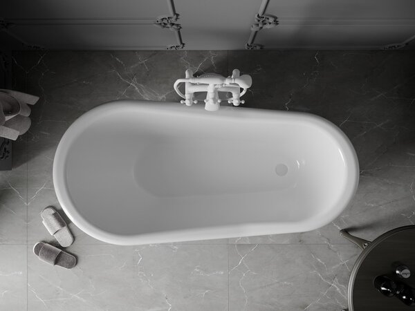Mexen Retro vasca da bagno free-standing 150 x 73 cm, bianca, gambe bianche - 53251507300-20