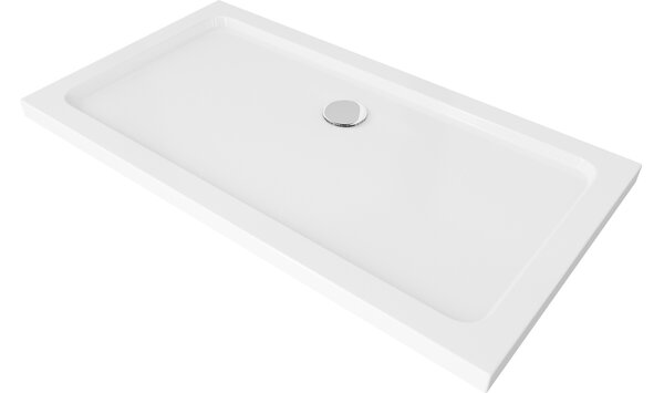 Mexen Flat piatto doccia rettangolare slim 120 x 70 cm, bianco, sifone cromato - 40107012