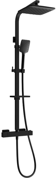 Mexen CQ62 set doccia esterno con soffione e rubinetto termostatico, nero - 772506295-70