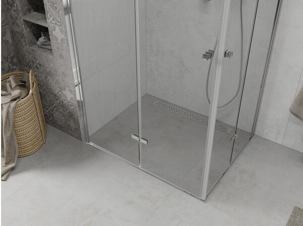 Mexen Lima Duo cabina doccia pieghevole 90 x 70 cm, trasparente, cromo - 856-090-070-02-00