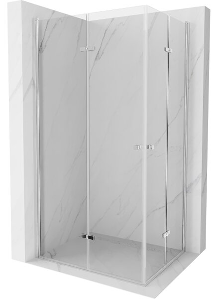 Mexen Lima Duo cabina doccia pieghevole 90 x 70 cm, trasparente, cromo - 856-090-070-02-00
