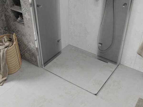 Mexen Lima Duo cabina doccia pieghevole 90 x 70 cm, trasparente, cromo - 856-090-070-02-00