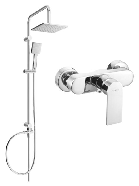 Mexen Tord set doccia esterno con soffione e miscelatore doccia Royo, cromo - 72240200-00