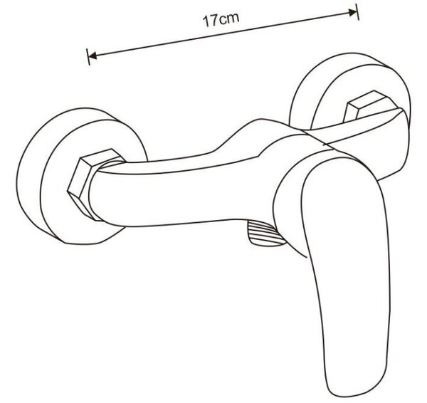 Mexen Tord set doccia esterno con soffione e miscelatore doccia Fabia, cromo - 746540200-00