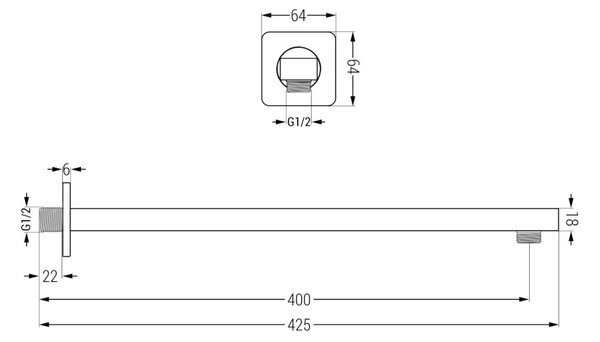Mexen Uno DR72 set doccia ad incasso, cromo - 71435DR72-00