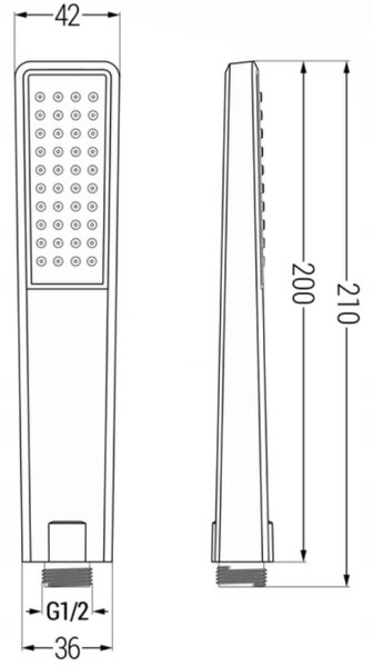 Mexen Uno DR72 set doccia ad incasso, cromo - 71435DR72-00