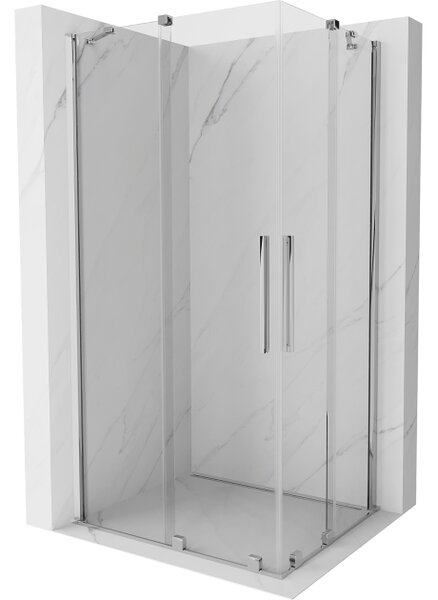 Mexen Velar Duo cabina doccia scorrevole 90 x 80 cm, trasparente, cromo - 871-090-080-02-01