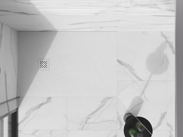 Mexen Stone+ piatto doccia rettangolare in composito 120 x 100 cm, bianco, copertura bianca - 44101012-W