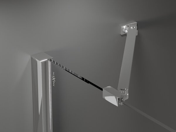 Mexen Velar Duo cabina doccia scorrevole 90 x 80 cm, trasparente, cromo - 871-090-080-02-01