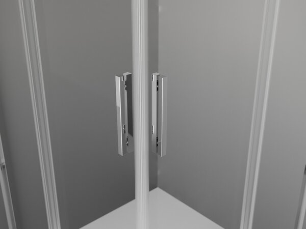 Mexen Exo-S Duo cabina doccia quadrata scorrevole 90 x 90 cm, trasparente, cromo - 8111-090-090-01-00