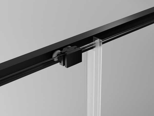 Mexen Exo cabina doccia scorrevole 100 x 80 cm, trasparente, nero - 8151-100-080-70-00