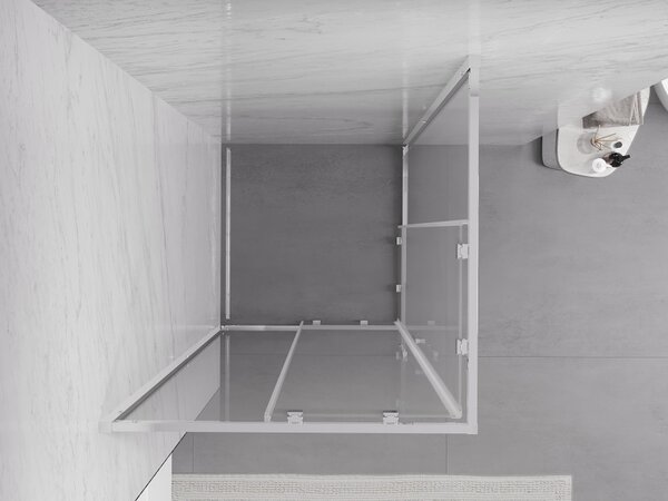 Mexen Exo-S Duo cabina doccia quadrata scorrevole 90 x 90 cm, trasparente, cromo - 8111-090-090-01-00