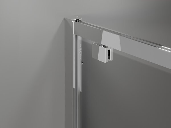 Mexen Exo-BR cabina doccia a battente 90 x 90 cm, trasparente, cromato - 8181-090-090-01-00